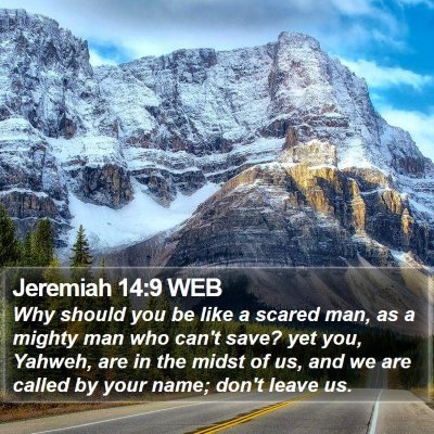 Jeremiah 14:9 WEB Bible Verse Image