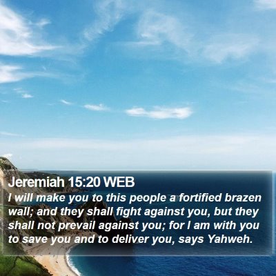 Jeremiah 15:20 WEB Bible Verse Image