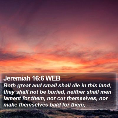 Jeremiah 16:6 WEB Bible Verse Image