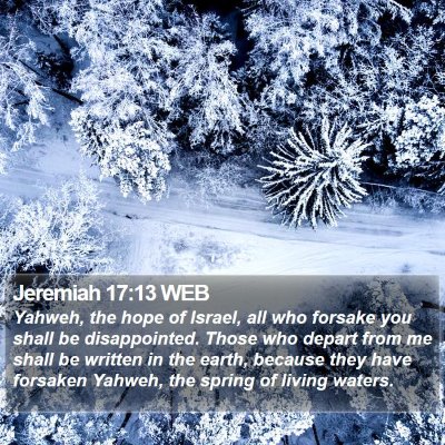 Jeremiah 17:13 WEB Bible Verse Image