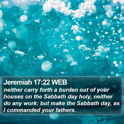 Jeremiah 17:22 WEB Bible Verse Image