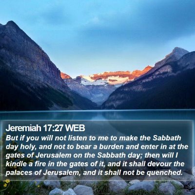 Jeremiah 17:27 WEB Bible Verse Image