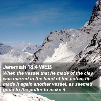 Jeremiah 18:4 WEB Bible Verse Image