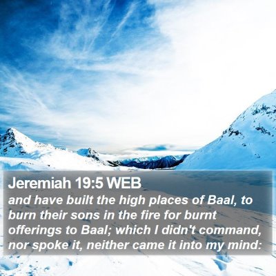 Jeremiah 19:5 WEB Bible Verse Image
