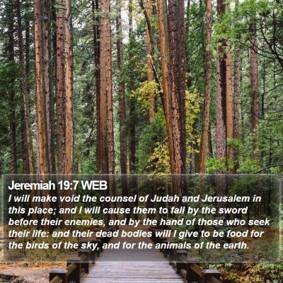 Jeremiah 19:7 WEB Bible Verse Image