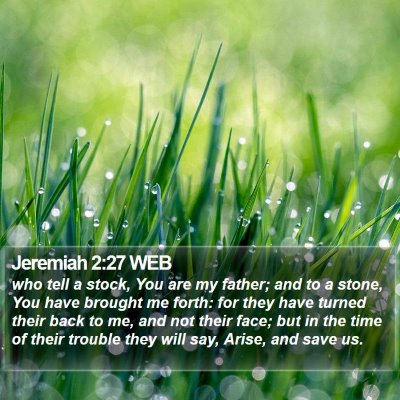Jeremiah 2:27 WEB Bible Verse Image