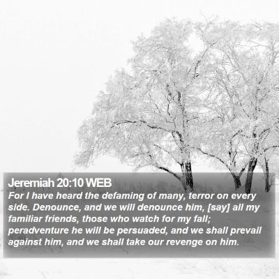 Jeremiah 20:10 WEB Bible Verse Image