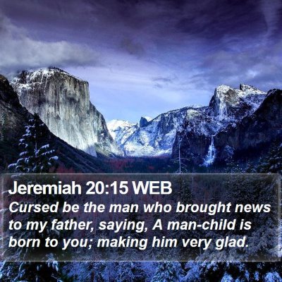 Jeremiah 20:15 WEB Bible Verse Image