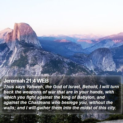 Jeremiah 21:4 WEB Bible Verse Image