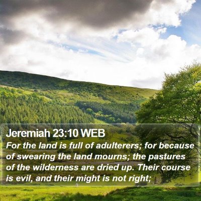 Jeremiah 23:10 WEB Bible Verse Image