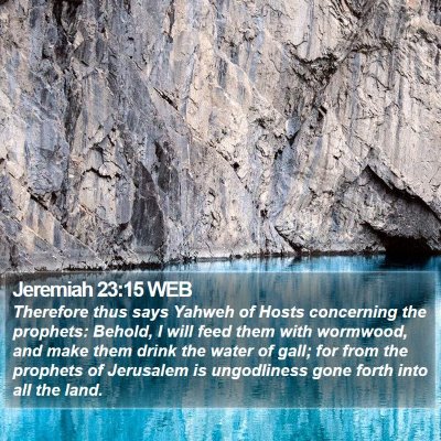 Jeremiah 23:15 WEB Bible Verse Image