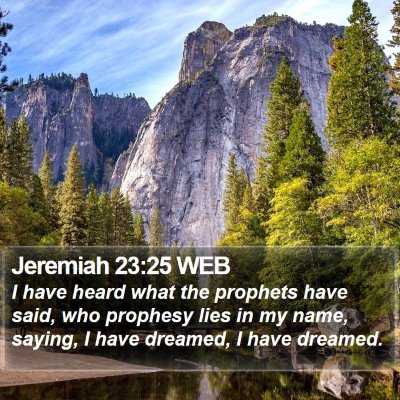 Jeremiah 23:25 WEB Bible Verse Image