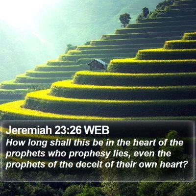 Jeremiah 23:26 WEB Bible Verse Image