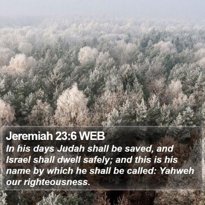 Jeremiah 23:6 WEB Bible Verse Image