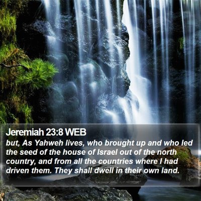 Jeremiah 23:8 WEB Bible Verse Image