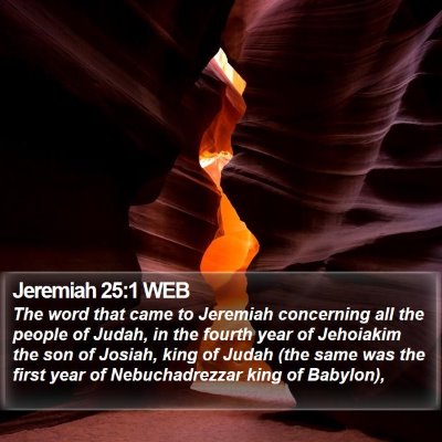 Jeremiah 25:1 WEB Bible Verse Image