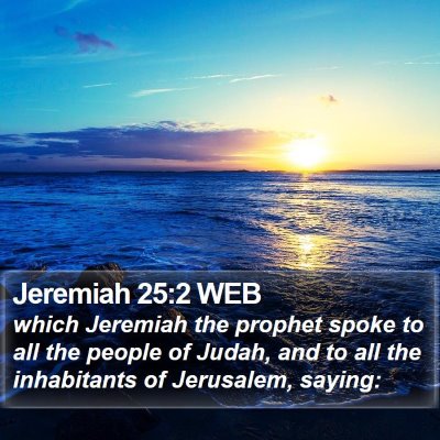 Jeremiah 25:2 WEB Bible Verse Image
