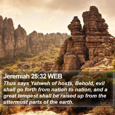 Jeremiah 25:32 WEB Bible Verse Image