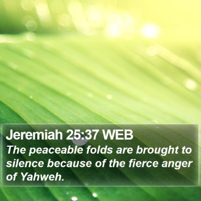 Jeremiah 25:37 WEB Bible Verse Image