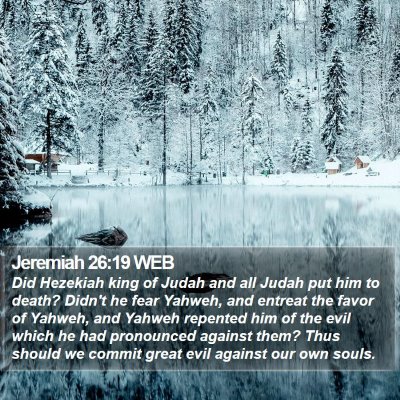 Jeremiah 26:19 WEB Bible Verse Image