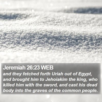 Jeremiah 26:23 WEB Bible Verse Image