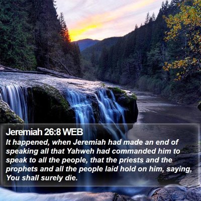 Jeremiah 26:8 WEB Bible Verse Image