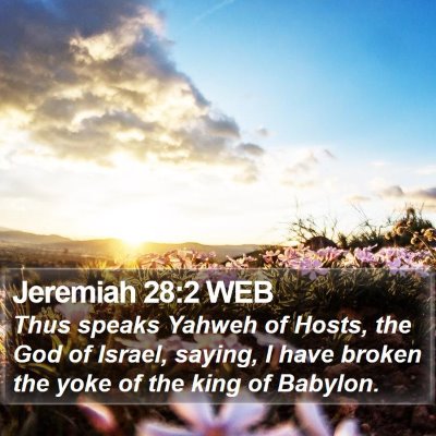 Jeremiah 28:2 WEB Bible Verse Image