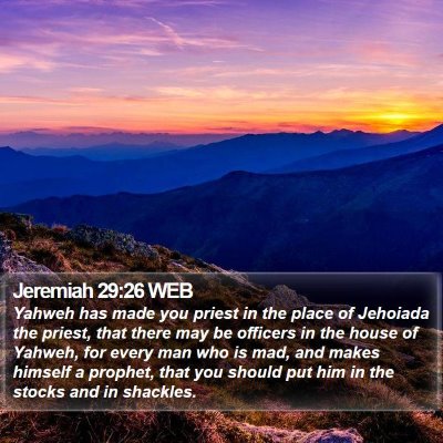 Jeremiah 29:26 WEB Bible Verse Image