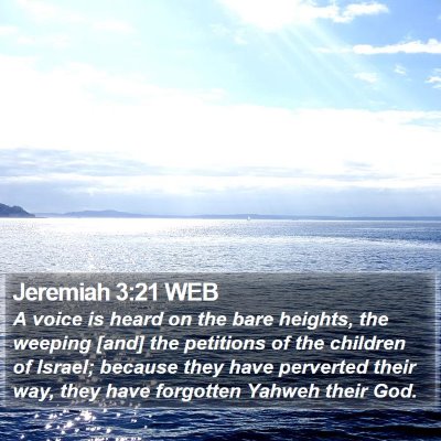 Jeremiah 3:21 WEB Bible Verse Image