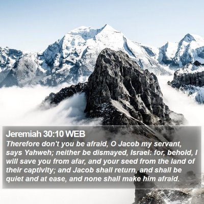 Jeremiah 30:10 WEB Bible Verse Image
