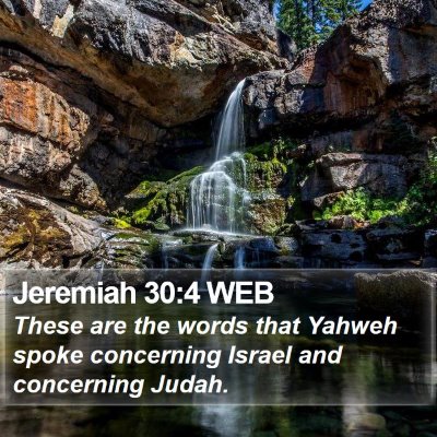 Jeremiah 30:4 WEB Bible Verse Image