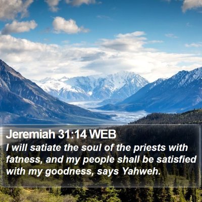 Jeremiah 31:14 WEB Bible Verse Image