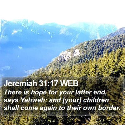 Jeremiah 31:17 WEB Bible Verse Image