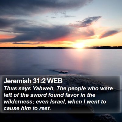 Jeremiah 31:2 WEB Bible Verse Image