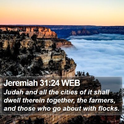 Jeremiah 31:24 WEB Bible Verse Image