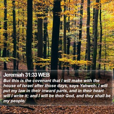 Jeremiah 31:33 WEB Bible Verse Image