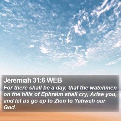 Jeremiah 31:6 WEB Bible Verse Image