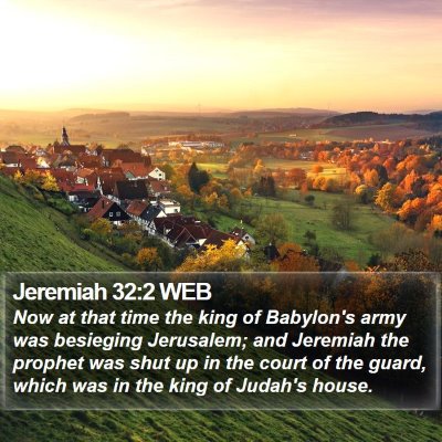 Jeremiah 32:2 WEB Bible Verse Image