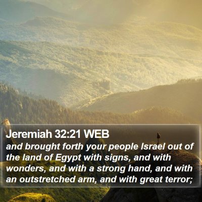 Jeremiah 32:21 WEB Bible Verse Image