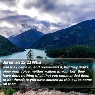 Jeremiah 32:23 WEB Bible Verse Image