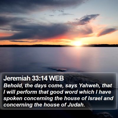 Jeremiah 33:14 WEB Bible Verse Image