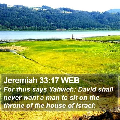 Jeremiah 33:17 WEB Bible Verse Image