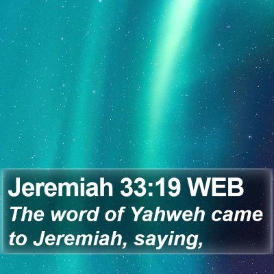 Jeremiah 33:19 WEB Bible Verse Image