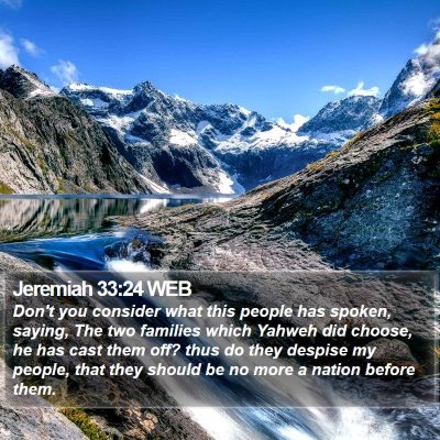 Jeremiah 33:24 WEB Bible Verse Image