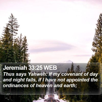 Jeremiah 33:25 WEB Bible Verse Image