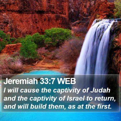 Jeremiah 33:7 WEB Bible Verse Image