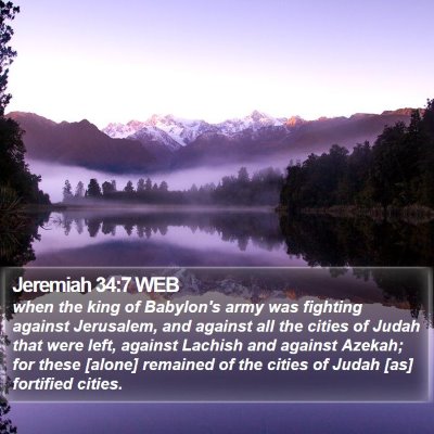 Jeremiah 34:7 WEB Bible Verse Image