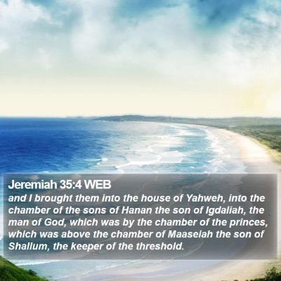 Jeremiah 35:4 WEB Bible Verse Image