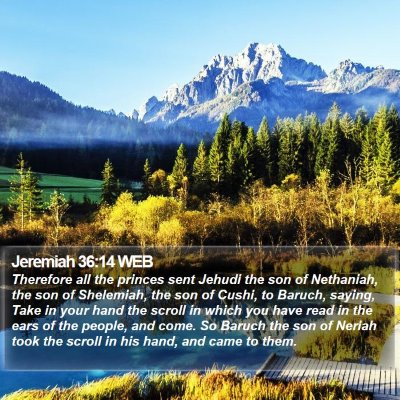 Jeremiah 36:14 WEB Bible Verse Image