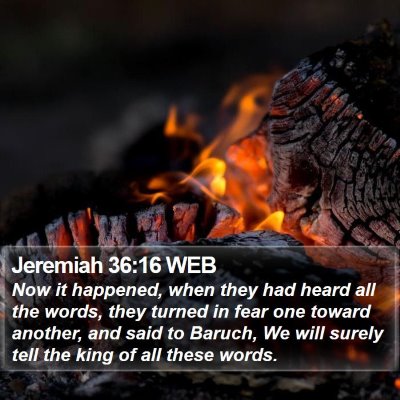 Jeremiah 36:16 WEB Bible Verse Image